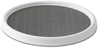 Copco Non-Skid Pantry Cabinet Lazy Susan Turntables, 18-Inch and 12-Inch, White/Gray - Image 5