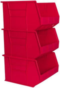 Akro-Mils 30270 AkroBins Plastic Storage Bins, 18"x16"x11", Red, 3-Pack by Akro-Mils