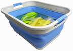 SAMMART 41L (10.8 gallon) Collapsible Plastic Laundry Basket - Foldable Pop Up Storage Container/Organizer - Portable Washing Tub - Space Saving (Grey/Little Boy Blue, Rectangular) - Image 4