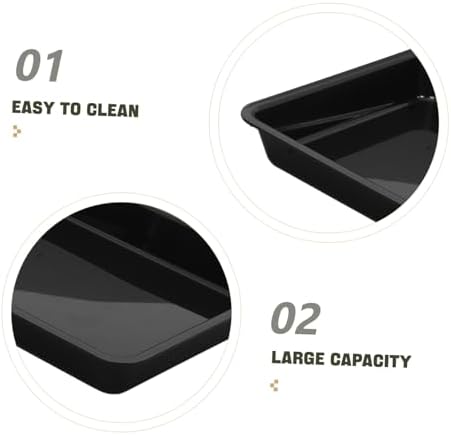 ABOOFAN Black Plastic Boot Tray Mat for Entryway, Shoe and PET Bowl - Image 4