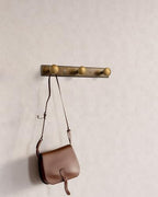 Goo-Ki Antique Brass Coat Rack Wall Mount, Heavy Duty Zinc Wall Mounted Coat Hooks with Escutcheon Backplate, Vintage Hat and Towel Hanger Rail for Entryway, Bathroom and Mudroom (3 Hooks) - Image 5