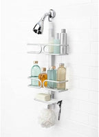 OXO Good Grips 3-Tier Aluminum Shower Caddy, Bathroom Organization - Image 2