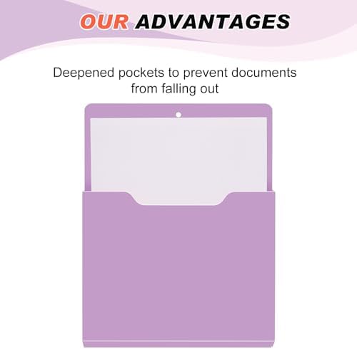 Fuutreo Magnetic Wall File Holder,6pcs,Violet Color,Vertical-large - Image 3