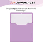 Fuutreo Magnetic Wall File Holder,6pcs,Violet Color,Vertical-large - Image 3