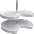 Lazy Daisy Polymer Kidney-Shaped 2-Shelf Lazy Susan for Corner Base Cabinets by Rev-A-Shelf
