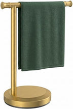 Hoimpro Hand Towel Holder Stand Bathroom Towel Bar Rack Countertop Gold by Hoimpro