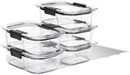 Rubbermaid Brilliance Meal Prep Containers, 2-Compartment Food Storage Containers, 2.85 Cup, 5-Pack, BPA-Free, Clear/Grey - Image 2