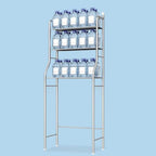 2-Tier Over The Toilet Storage, Freestanding Metal Bathroom Shelves, Above Toilet Storage Rack with Hooks and Paper Holder, Space-Saving, for Bathroom Restroom Laundry, Stainless Steel - Image 7