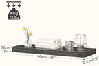 HOOBRO Floating Shelves for Wall, Wall Mounted Shelf Set of 2, 23.6" Hanging Shelf with Invisible Brackets, for Wall Decor Storage in Bathroom Bedroom Kitchen Livingroom Office, Charcoal Gray BC60BJ01 - Image 3