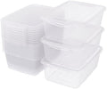 12 Packs Clear Storage Latching Boxes, 16 Quart Plastic Storage Latching Bin with Lid by Sosody