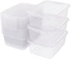 12 Packs Clear Storage Latching Boxes, 16 Quart Plastic Storage Latching Bin with Lid by Sosody
