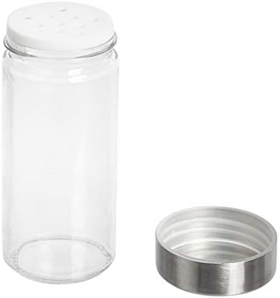 Amazon Basics 20 Jars Spice Rack Organizer, Space-Saving Kitchen Organizer with Glass Spice Jars, Sturdy, Silver - Image 4