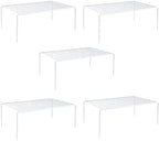 Kitchen Cabinet Shelf Organizer Set of 5, Large (15.7 x 9.4 inch) Metal Wire Pantry Storage Shelves, Dish Plate Racks for Cabinets, Freezer, Counter, Cupboard Organizers and Storage, White - Image 2