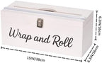Plastic Wrap Dispenser with Cutter– Fits 12" 3000ft Costco Wrap, Foil, Cling, Wax Paper for Kitchen, Restaurant - Image 2