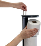 Joseph Joseph EasyStore Luxe Stainless Steel Concealed Toilet Paper Holder Stand Storage with Lid, Hods up to 3 Rolls - Image 4