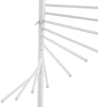 Spiral Freestanding Scarf Display Rack, Iron White Retail Tie Rack Belt Display, Scarf Holder Scarf Hanger for Clothing Store Bedroom Business - Image 5