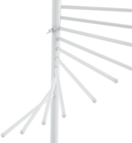 Spiral Freestanding Scarf Display Rack, Iron White Retail Tie Rack Belt Display, Scarf Holder Scarf Hanger for Clothing Store Bedroom Business - Image 5