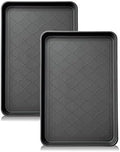 PetLike Boot Tray for Entryway Indoor, Pet Food Mat, 23 x 15.5 inch 2 Packs, Waterproof Heavy Duty Shoe Tray for Indoor and Outdoor, Multi-Purpose Trays for Boots, Shoes, Pets, Garden by PetsLikePetLike
