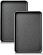 PetLike Boot Tray for Entryway Indoor, Pet Food Mat, 23 x 15.5 inch 2 Packs, Waterproof Heavy Duty Shoe Tray for Indoor and Outdoor, Multi-Purpose Trays for Boots, Shoes, Pets, Garden by PetsLikePetLike