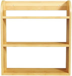 ROMGUAR CRAFT 3 Tier Bamboo Spice Rack Countertop or Wall Mounting, Natural - Image 7