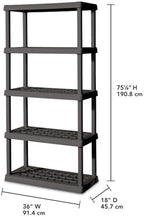 Sterilite 5 Shelf Unit, Heavy-Duty Plastic Utility Storage Rack, 3-Pack - Image 3