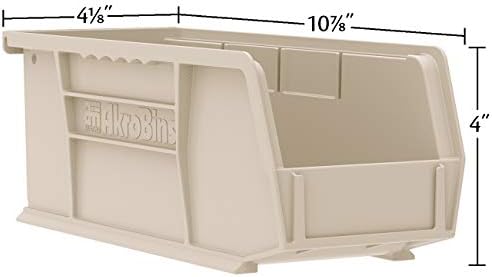 Akro-Mils 30224 AkroBins Plastic Storage Bins, 11"x 4"x 4", Red, 12-Pack - Image 3