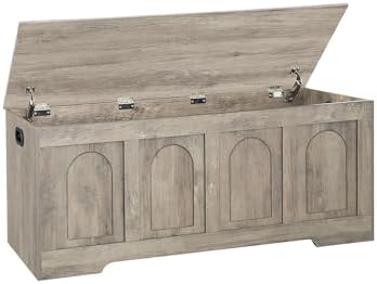 DINZI LVJ Storage Chest, Wooden Toy Box, Gray Wash 47.2" L by DINZILVJ