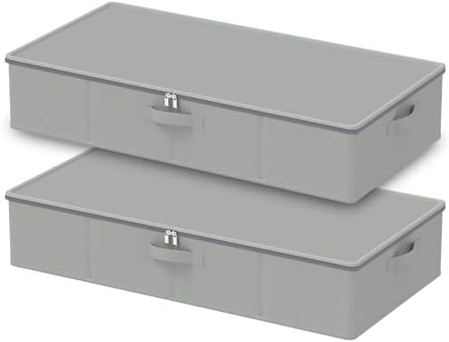 Under Bed Storage Containers, 2 Pack, Grey, 31.5x15.7x5.9 In by Unknown