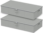 Under Bed Storage Containers, 2 Pack, Grey, 31.5x15.7x5.9 In by Unknown