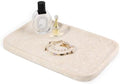 Karibiber Natural Marble Vanity Tray, 11.8" Marble/Stone Bathroom Tray Countertop, Beige Tray for Decor, Perfume Jewelry Holder, Storage/Organizer for Kitchen Sink by Karibiber