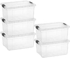 Superio 21 Quart Clear Plastic Storage Boxes with Lids, Stackable Organizer Containers, BPA-Free Storage Bins for Home, Office, School & Dorm, 1 Pack by Superio
