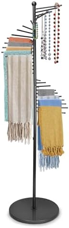 Scarf Rack Freestanding Metal Scarf Display Stand Spiral Hijab Organizer by Vrietina