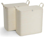 Higher Cotton and Linen Canvas Storage Bags with Reinforced Handles 2 Pack by Unknown