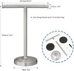RUMOSE Brushed Nickel Hand Towel Holder Stand Countertop Towel Rack - Image 7