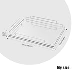 Tieson Mirror Tray Contemporary Silver Dresser Perfume Tray Bathroom Dresser Bedroom (Silver) - Image 5