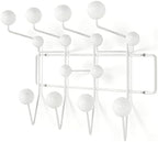 SHISEDECO Mid Century Modern Hang it All Coat Rack Wall Mount Hanger White by SHISEDECO