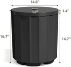 Umbrella Side Table with Hole, Patio Umbrella Base, 2 Pack, Black - Image 3