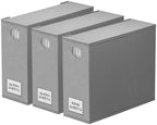 SpaceAid 3 Pack Bed Sheet Organizers and Storage, Foldable Sheet Organizer for Linen Closet, Sheets Set Folder Keeper with Window XL (Queen & King Size) Bedding Container (Gray, 3 Pack) by SpaceAid