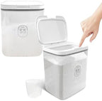 2 Pack 5.5L Laundry Detergent Dispenser with One-Press Lid, Laundry Powder Container for Laundry Room Organization and Storage Pod and Airtight Dishwasher Pod Holder for Bead Powder by YEXEXINM