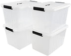 4-Pack 25 Quart Storage Boxes, Plastic Storage Latch Bin - Image 7