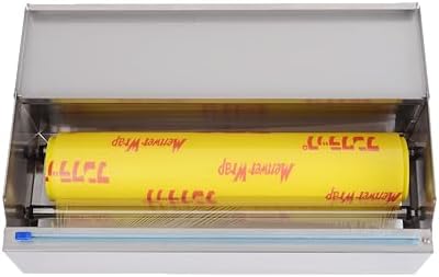 Stainless Steel Food Wrap Dispenser - 18” Commercial Stretch Film Packing Machine with Slide Cutter - Image 2