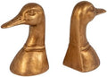Creative Co-Op Decorative Distressed Cast Iron Duck Head Bookends, Gold by Unknown