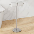 RUMOSE Toilet Paper Holder Stand for Floor Free Standing, Nickel - Image 6