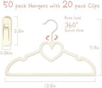 Velvet Baby Hangers, Kids Hangers with Clips for Toddler & Infant Clothes - Image 3
