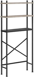 HOOBRO Over the Toilet Storage, 3-Tier Over Toilet Bathroom Organizer, Freestanding Above Toilet Shelf with Adjustable Feet, Space Saving, Easy Assembly, Greige and Black BG63TS01 by HOOBRO