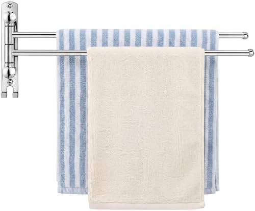 Teenyyou 20.4" Swivel Towel Rack 2 Arms 304 Stainless Steel Sliver by Teenyyou