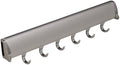 TAG Hardware Designer 6-Hook Expandable Valet Belt Rack, 13.75-Inch Extendable Wardrobe Closet Organizer Rod (Matte Aluminum with Chrome Ends) by HardwareforHomeBusiness