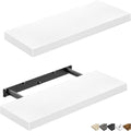 QEEIG Floating Shelves for Wall Small Shelf (White, Set of 2, 15.7" x 6.7") by QEEIG