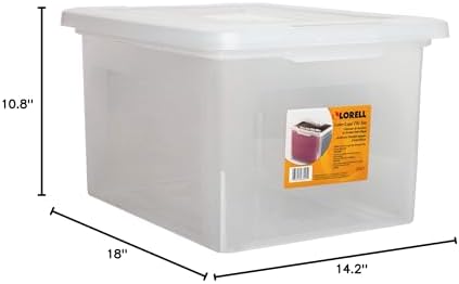 Lorell Storage Case File Box, Clear (LLR68925CT) - Image 4