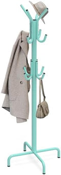 Simple Houseware Standing Coat Hanger Organizer Rack, 12 Hooks, Turquoise by SimpleHouseware